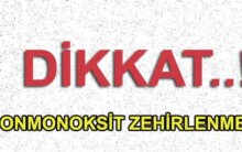 Karbonmonoksit Zehirlenmelerine Karşı Dikkatli Olunuz