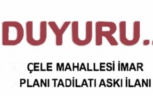 Çele Mahallesi G26B21B3D Pafta Plan Tadilatı