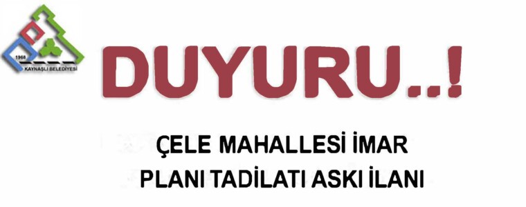 Çele Mahallesi G26B21B3D Pafta Plan Tadilatı